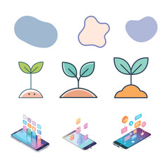 set of ecology icons