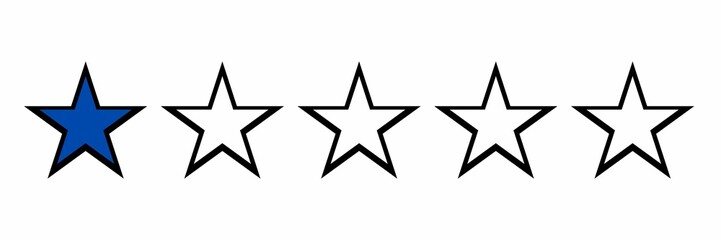 Obraz premium Customer review stars,one star,two stard,three stars,four stars,five stars, cutomer reviews sign,user experience best customer feedback,rating service, good client satisfaction,client satisfaction
