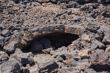 Collapsed lava tube in Tenerife