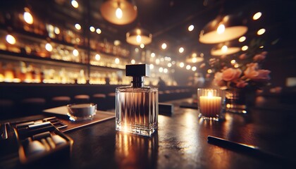 Scenic view of perfume bottle