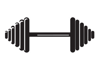 barbell logo silhouette vector, barbell logo icon vector, dumbbell black silhouette vector logo illustration, weightlifting equipment silhouette vector logo, barbell logo silhouettes vector
