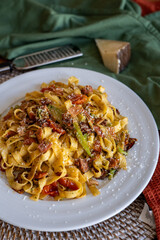 homemade pasta with vegetables and cheese recipe