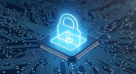 Secure Digital Technology And Cyber Security Concept