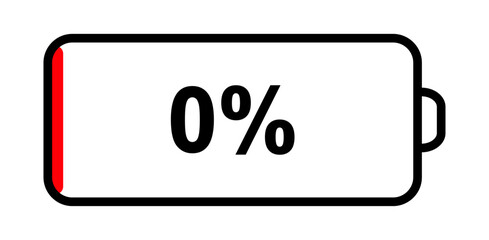 Battery charging remaining 0% illustration