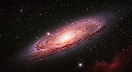Captivating view of the Andromeda Galaxy with its stunning spiral arms and bright core