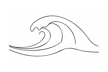 Flowing ocean wave cresting wave water