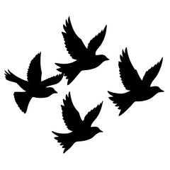 silhouette of dove