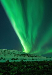aurora borealis above the clouds