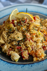 homemade quinoa recipe with chicken and vegetables
