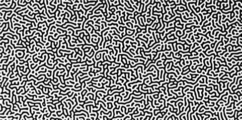 Abstract truing organic wallpaper Turing reaction diffusion monochrome seamless pattern with chaotic motion. Turing reaction diffusion monochrome seamless pattern with chaotic motion.