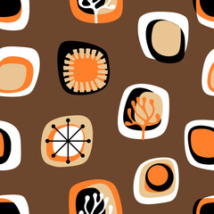 Seamless abstract geometric pattern. Vector Illustration.