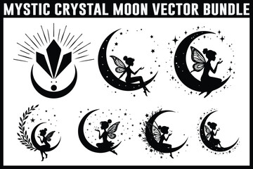 Mystic Moon & Crystal Dream vector Set