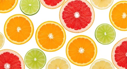 A colorful assortment of fresh, juicy citrus fruits, including lemon , lemons, limes, and grapefruits, presented as whole fruits, halves, and wedges. This bright and healthy collection lemon day