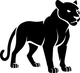 silhouette of a lion