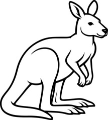 kangaroo silhouette vector