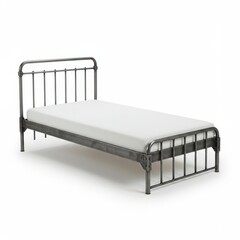 Sleek Metal Bed Frame with Simple Design for Modern Bedrooms