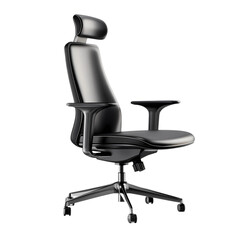 Ergonomic Office Chair Modern Design Premium Comfort Executive Seating isolated on transparent background