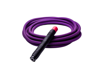 Purple Battle Rope: Fitness Equipment, Workout Gear, Strength Training, Exercise Rope, Gym Accessories, Durable Cord, Home Workout, Athletic Supplies transparent background png