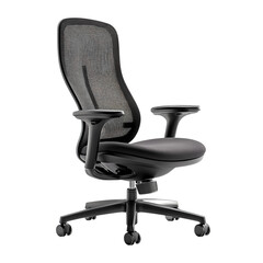 Ergonomic Office Chair Mesh Back Modern Design Comfortable Seating isolated on transparent background