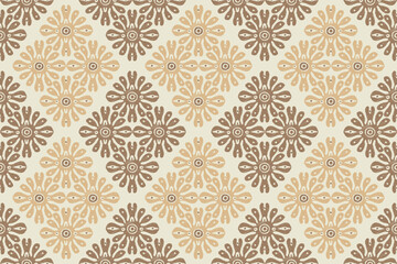 Ikat floral paisley embroidery seamless pattern on background. Ikat ethnic flower oriental pattern traditional. Aztec style abstract vector illustration. design for ikat floral fashion fabric, cloth