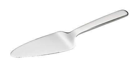 Fototapeta premium Elegant Silver Cake Server Isolated.