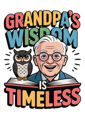Minimalist Happy Grandparents Day Quote Typography T-Shirt Design