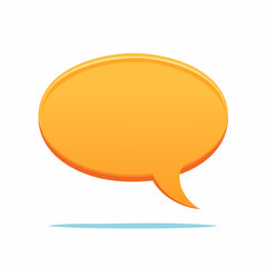 Fototapeta premium An orange speech bubble with a simple design, perfect for communication, messaging apps, or social media templates.