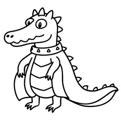 Fototapeta premium vector illustration of cartoon crocodile