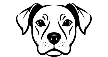 Dog head vector illustration of a cute domestic animal face for pet lovers and graphic designers use case 100