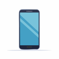 Modern smartphone flat design drawing, perfect for mobile app design or promotional material, showcasing device technology.
