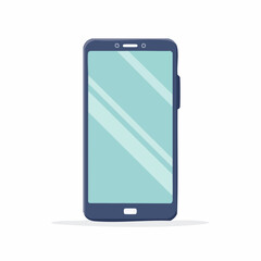 Modern smartphone design featuring a clean blue screen, ideal for app mockups or mobile technology presentations offering scalability.