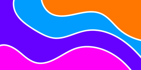 Abstract Background with Layered, Colorful, Wavy Shapes