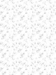 Delicate Black & White Leaf Texture – Minimalist Seamless Botanical Pattern on White for Summer Branding & Fabric.