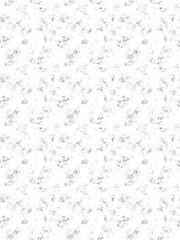 Delicate Black & White Leaf Texture – Minimalist Seamless Botanical Pattern on White for Summer Branding & Fabric.
