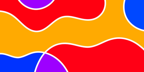 Abstract background with overlapping, wavy shapes in vibrant colors