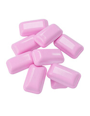 pink bubble gums isolated on transparent background, png