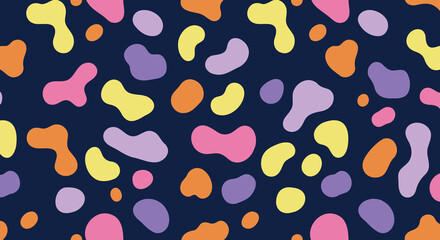 Colorful Blobs on Dark Background
Playful Abstract Shapes Pattern
Organic Dots in Vibrant Colors
Bright Freeform Shapes Design