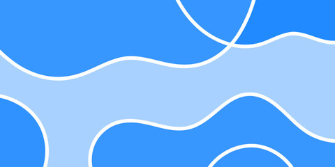 Abstract background with layered shapes of varying shades of blue, outlined in white
