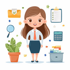 business woman in office