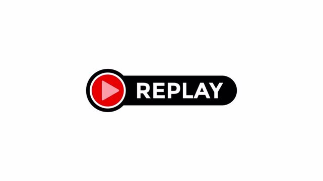 Simple replay icon animation on transparent background 4K Video