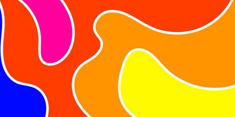 Abstract design with vibrant colors and organic shapes