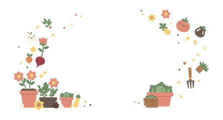 Obraz premium frame with flowers