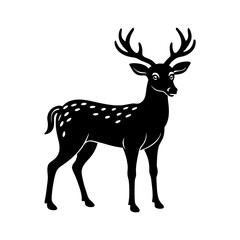 Obraz premium A stylized simplistic illustration of a deer with vector illustration