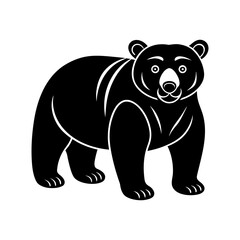 Fototapeta premium Bear clipart on white background vector illustration