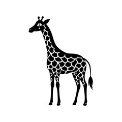 Naklejka premium Giraffe clipart on white background vector illustration