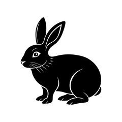 Obraz premium Rabbit clipart on white background vector illustration
