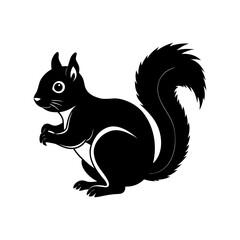Obraz premium Squirrel clipart on white background vector illustration