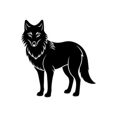 Obraz premium Wolf clipart on white background vector illustration