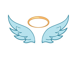 PNG angel wings in cartoon doodle style with cute feather tattoo vector bird design luxury emblem love holy object elegant minimal retro shape hand-drawn concept flying


