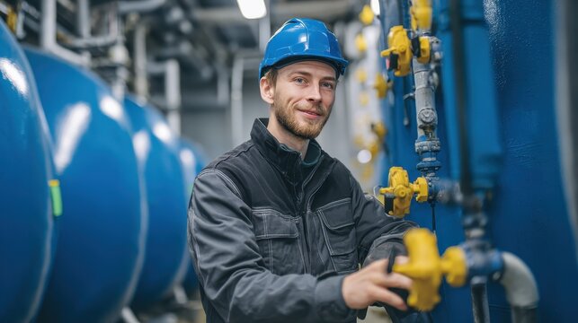 mechanic maintaining biogas systems for food companies